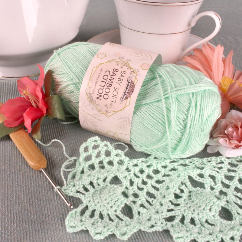 BambooMN JubileeYarn Baby Soft Bamboo Cotton Yarn - 50g/Skein - Shades of Purple - 4 Skeins - Image 4